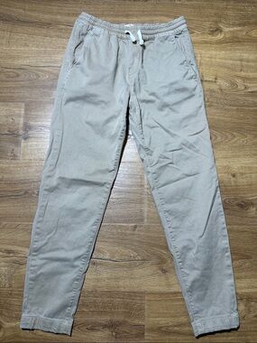 Marine Layer Men's Khaki Drawstring Chino/Joggers Size Medium